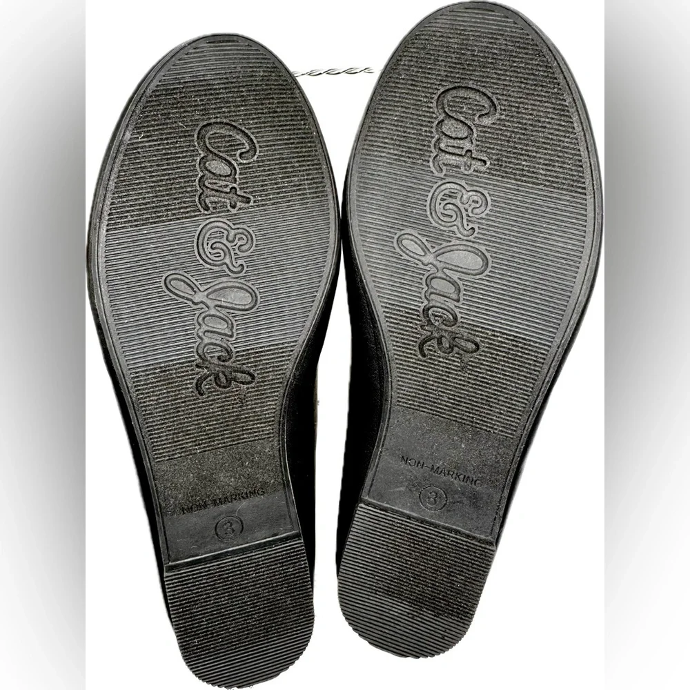 Cat & Jack black slippers (girls) Size 3 NWT